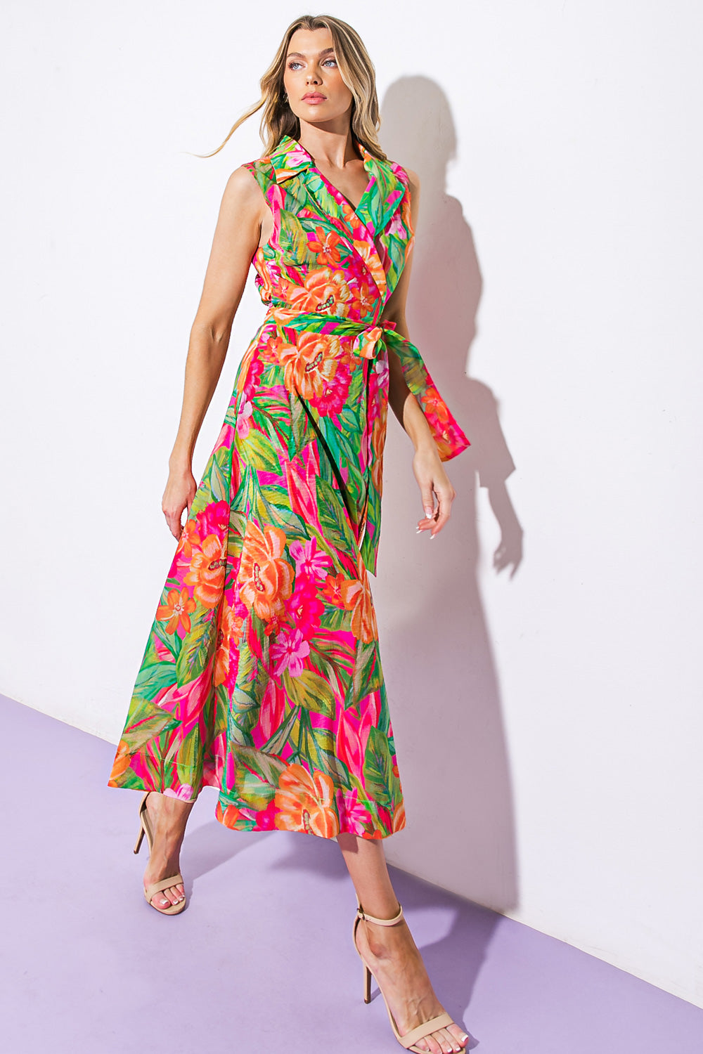 EVERYDAY DREAMS WOVEN MIDI DRESS Flying Tomato